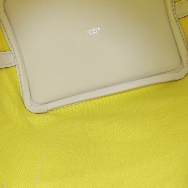 Hermes Picotin 18 Cargo Lock Pocket 18 Lemon Yellow Swift Leather and Canvas PHW