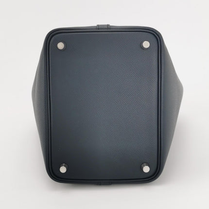 Hermes Picotin 18 Intrecciato Handles Epsom Leather Midnight Navy PHW