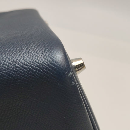 Hermes Picotin 18 Intrecciato Handles Epsom Leather Midnight Navy PHW