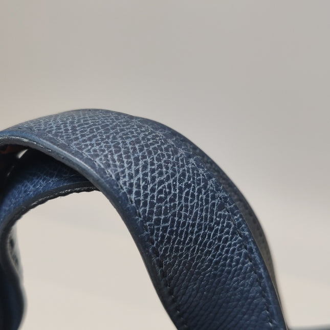 Hermes Picotin 18 Intrecciato Handles Epsom Leather Midnight Navy PHW