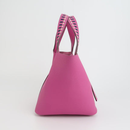 Hermes Picotin 18 Intrecciato Handles Epsom Leather Pink PHW