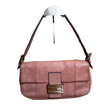 FENDI Baguette Vintage Purple Python-skin Leather Shoulder Bag-Luxbags