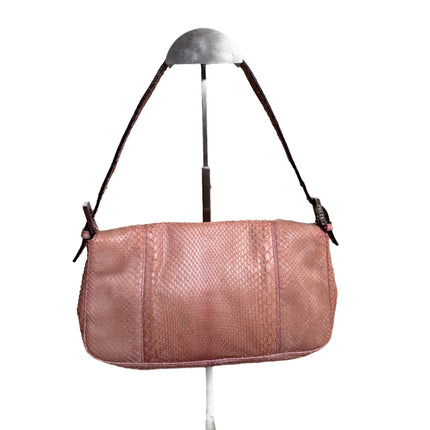 FENDI Baguette Vintage Purple Python-skin Leather Shoulder Bag