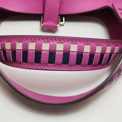 Hermes Picotin 18 Intrecciato Handles Epsom Leather Pink PHW