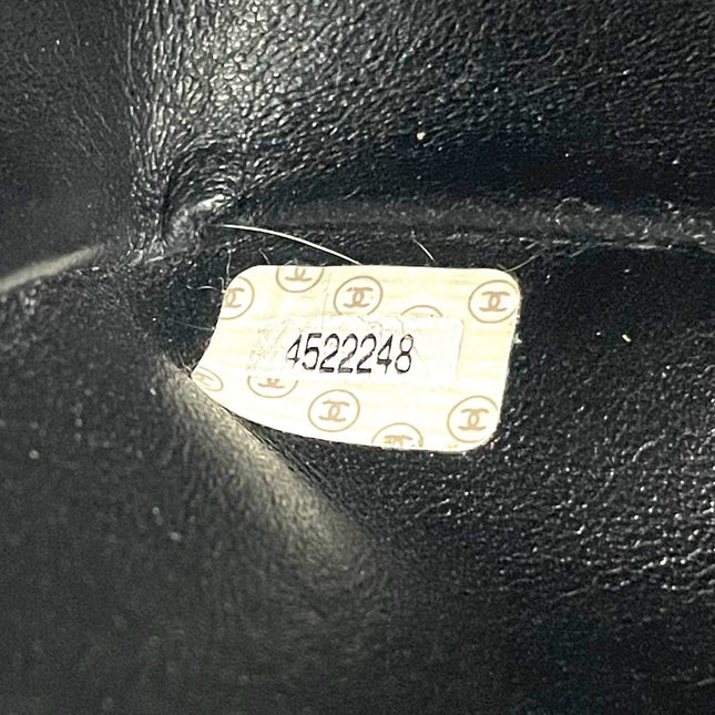 Chanel Black Velvet Shoulder Flap Backpack Vintage Silver HW, 1996