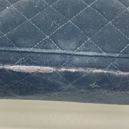 Chanel Black Velvet Shoulder Flap Backpack Vintage Silver HW, 1996