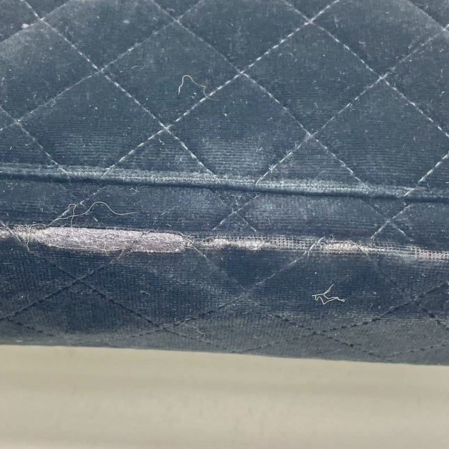 Chanel Black Velvet Shoulder Flap Backpack Vintage Silver HW, 1996