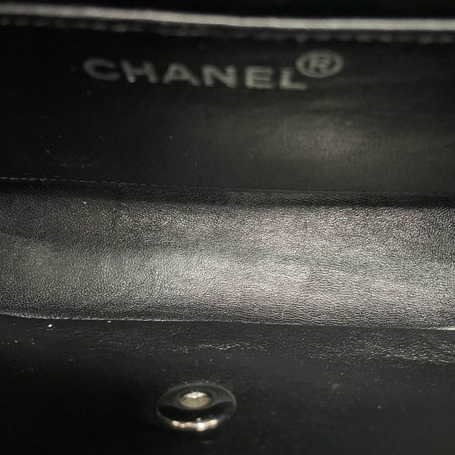 Chanel Black Velvet Shoulder Flap Backpack Vintage Silver HW, 1996