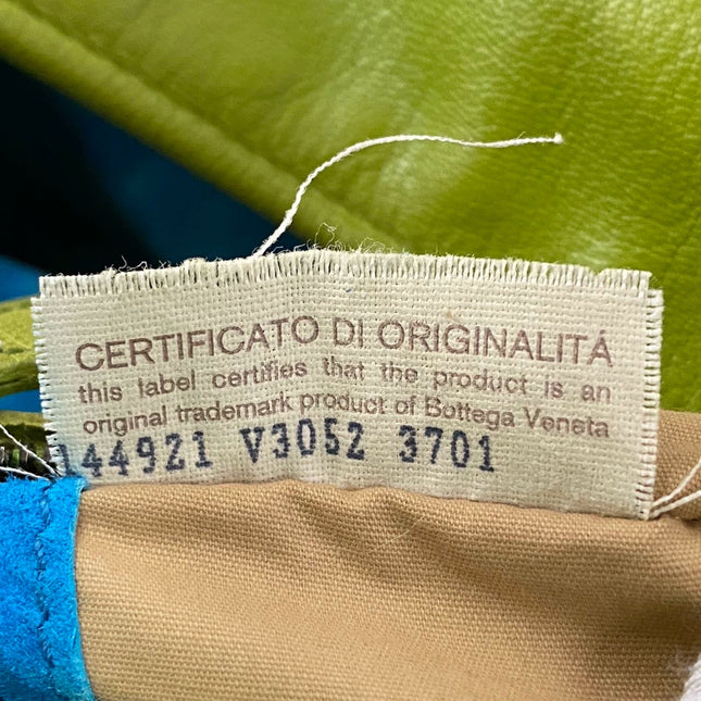 Bottega Veneta Lime Green Intrecciato Leather Hand Bag