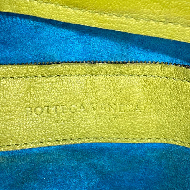 Bottega Veneta Lime Green Intrecciato Leather Hand Bag