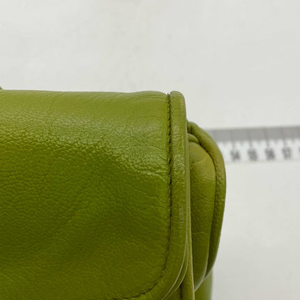 Bottega Veneta Lime Green Intrecciato Leather Hand Bag