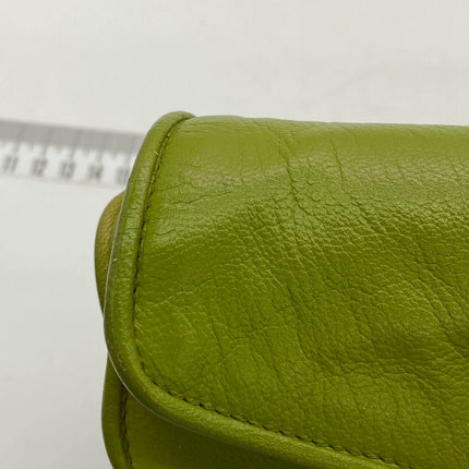 Bottega Veneta Lime Green Intrecciato Leather Hand Bag