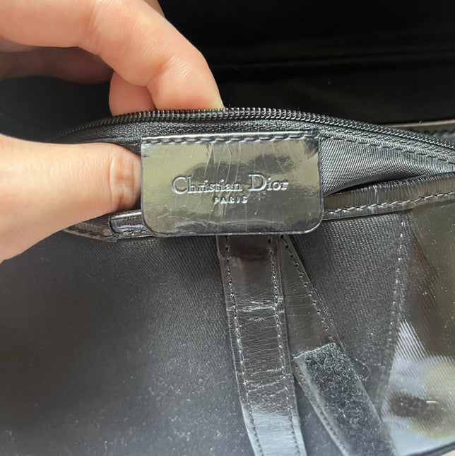 Sold Dior Saddle Vintage So Black Fabric and Patent Leather Shoulder Bag
