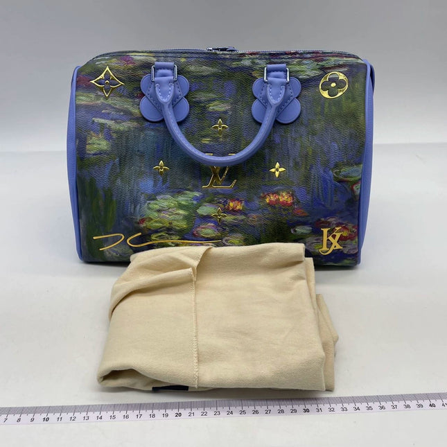 Louis Vuitton x Jeff Koons Speedy 30 Monet Water Lilies Top Handle Bag