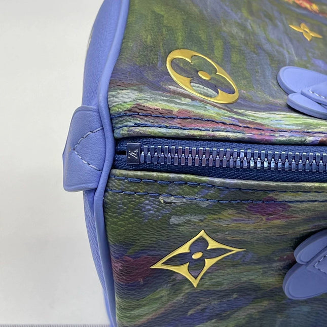 Louis Vuitton x Jeff Koons Speedy 30 Monet Water Lilies Top Handle Bag