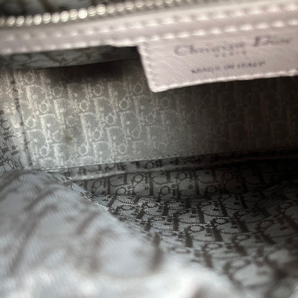 Sold Lady Dior Grey Cannage Leather Medium no strap
