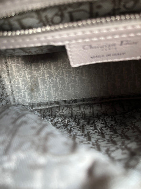 Sold Lady Dior Grey Cannage Leather Medium no strap