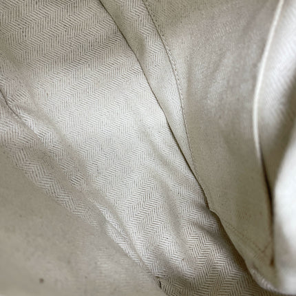 Loewe Puzzle Small Leather Woven Braided White Crossbody Bag