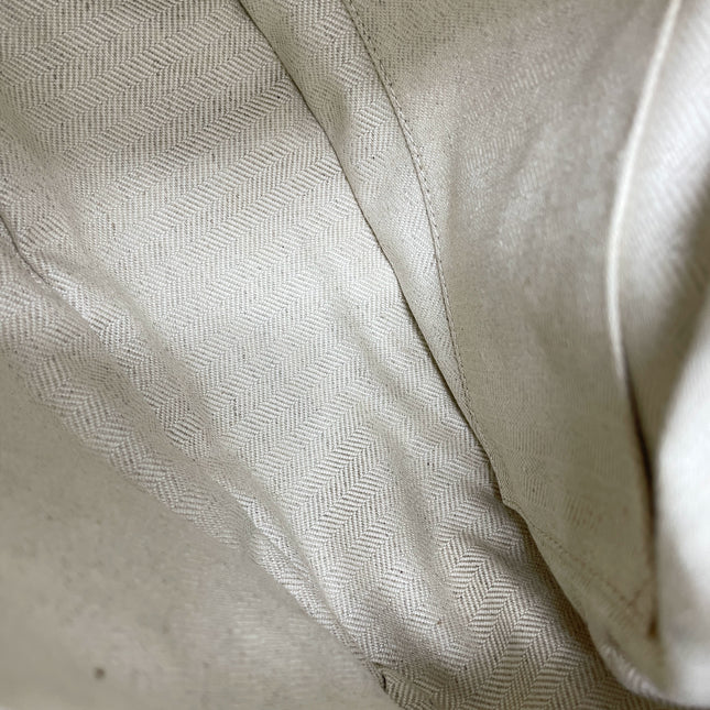 Loewe Puzzle Small Leather Woven Braided White Crossbody Bag