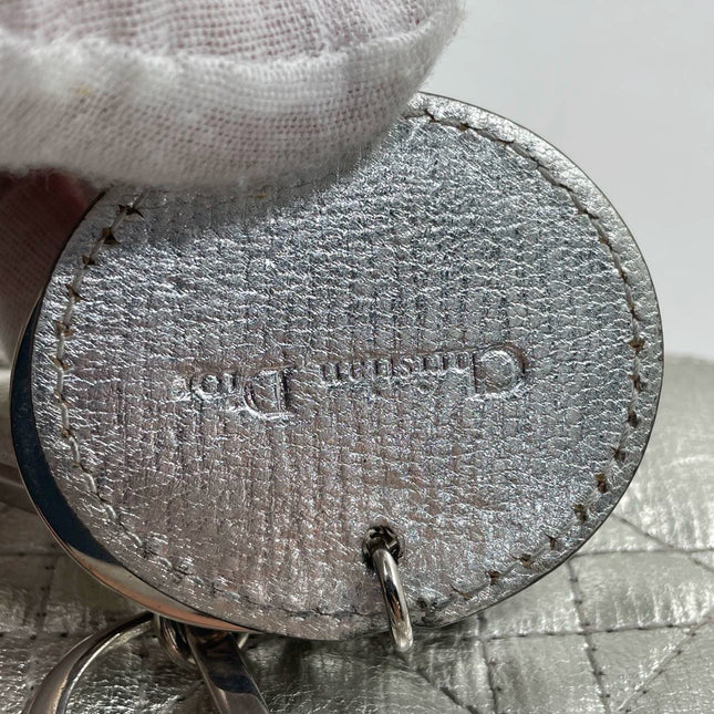 Lady Dior ABCdior Small Silver Cannage Lambskin Handbag
