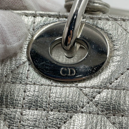 Lady Dior ABCdior Small Silver Cannage Lambskin Handbag