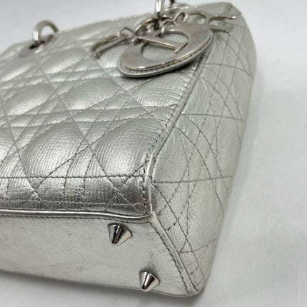 Lady Dior ABCdior Small Silver Cannage Lambskin Handbag
