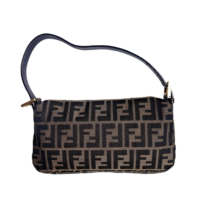 Sold Fendi Baguette Classic Zucca Print Monogram Gold-tone Hardware