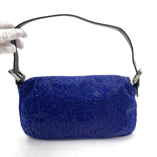 Sold FENDI Baguette Royal Blue beads Vintage