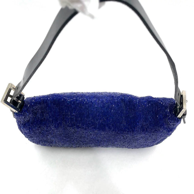 Sold FENDI Baguette Royal Blue beads Vintage