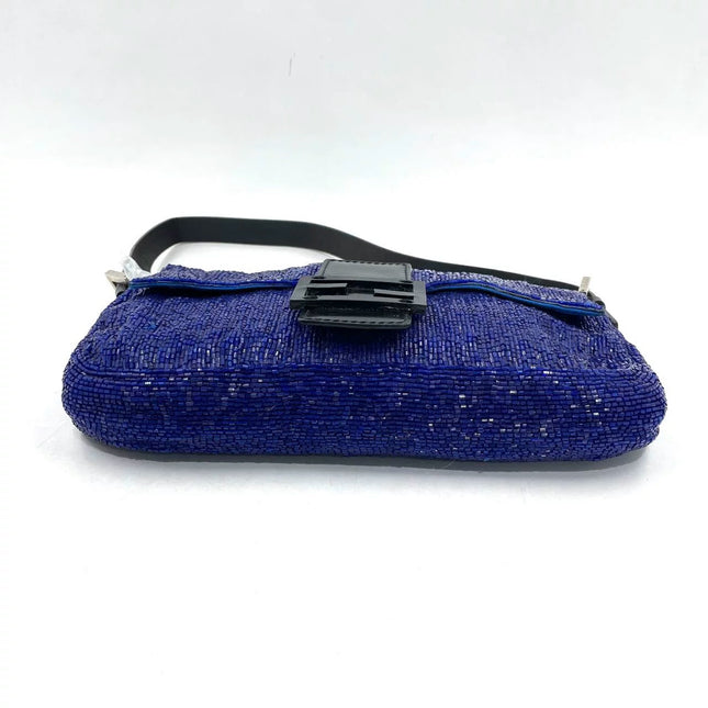 Sold FENDI Baguette Royal Blue beads Vintage