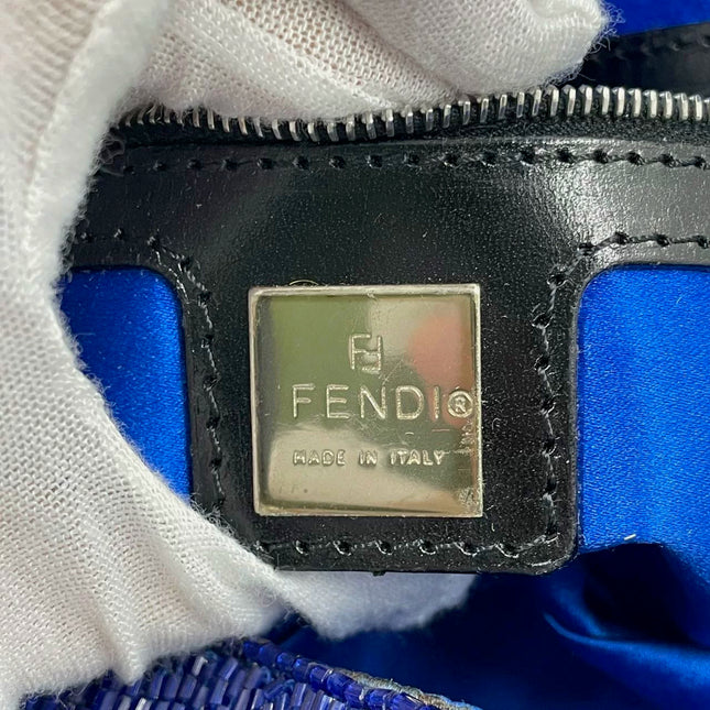Sold FENDI Baguette Royal Blue beads Vintage