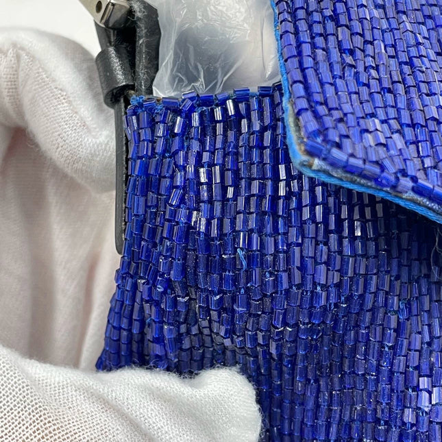 Sold FENDI Baguette Royal Blue beads Vintage