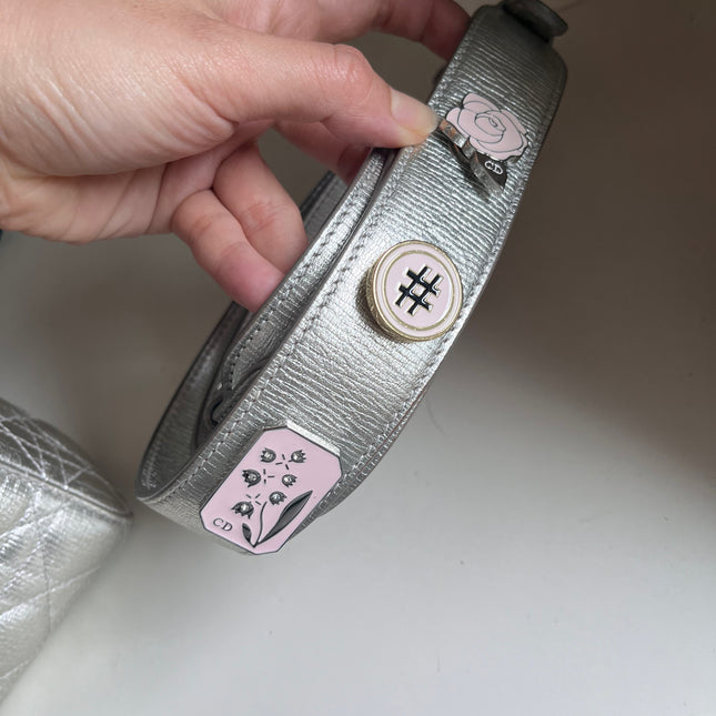 Lady Dior ABCdior Small Silver Cannage Lambskin Handbag