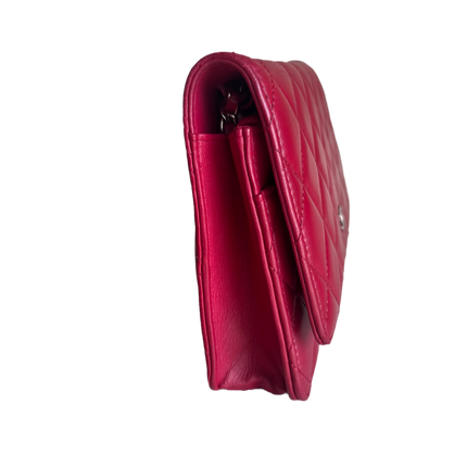 Sold Chanel Wallet On Chains WOC Timeless/ Classic Red Lambskin Leather