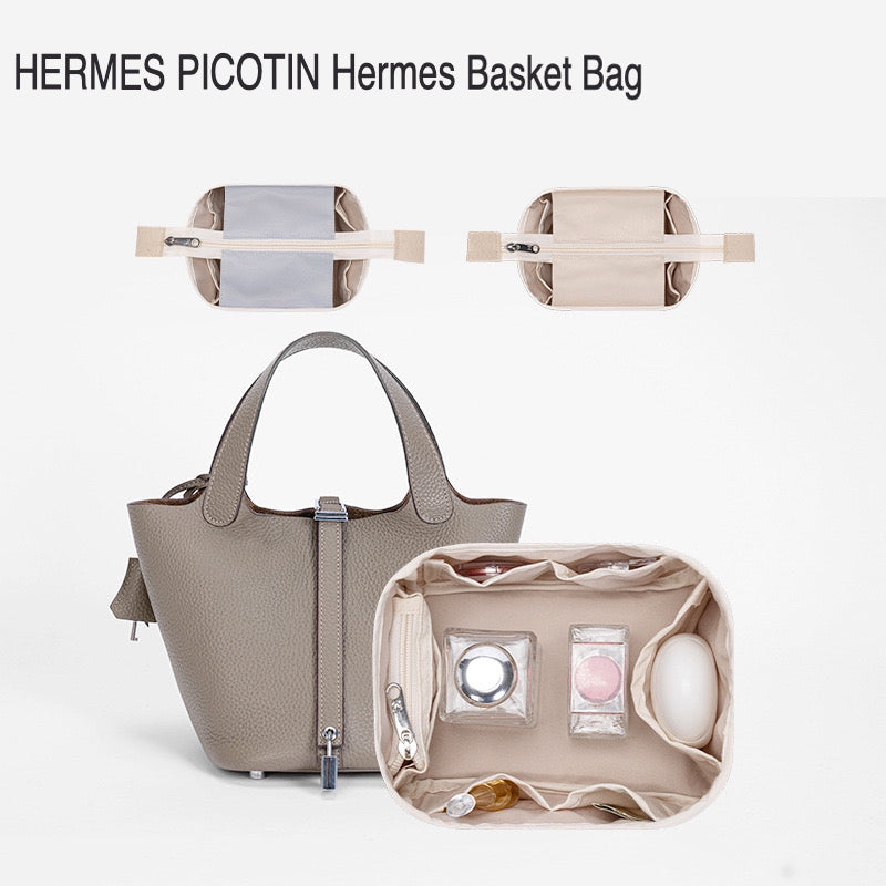 Organiser Insert fit for Hermès Picotin Nylon Satin-Luxbags