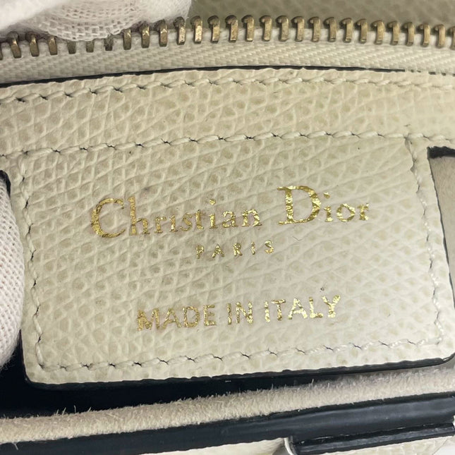 Sold Dior Saddle White Medium Grained Leather Handbag