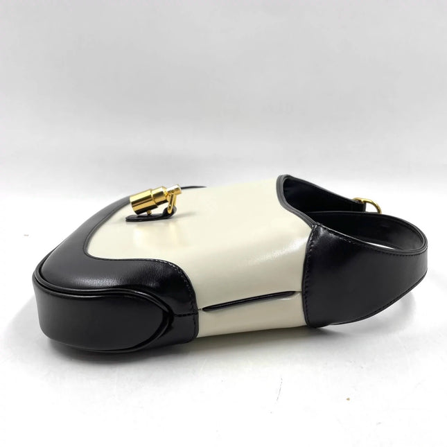 Sold Gucci Jackie 1961 White & White Leather Bag with Adjustable Strap Size Small