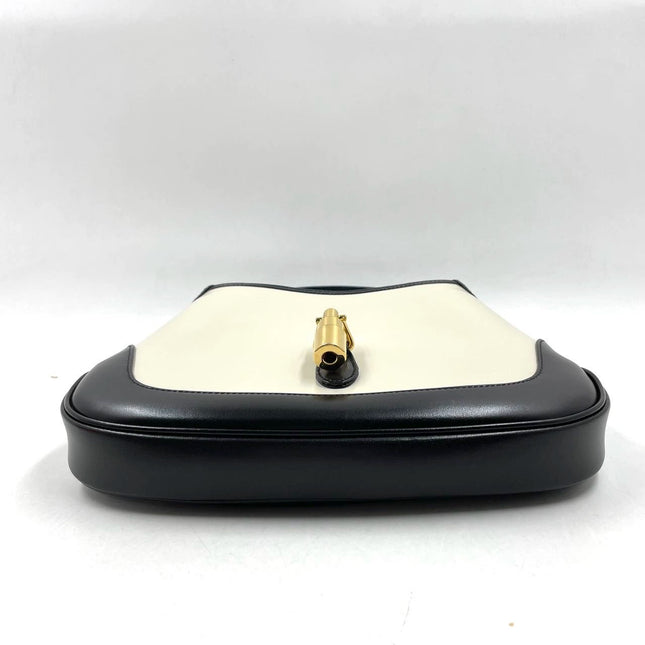 Sold Gucci Jackie 1961 White & White Leather Bag with Adjustable Strap Size Small