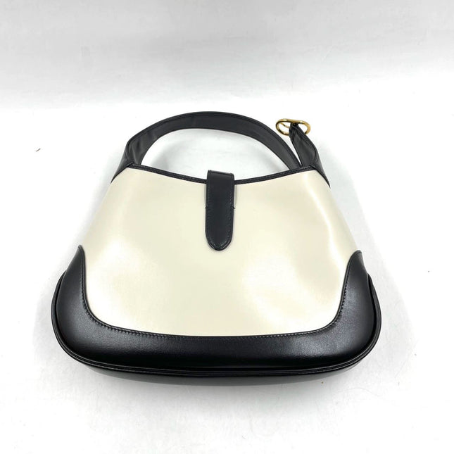 Sold Gucci Jackie 1961 White & White Leather Bag with Adjustable Strap Size Small