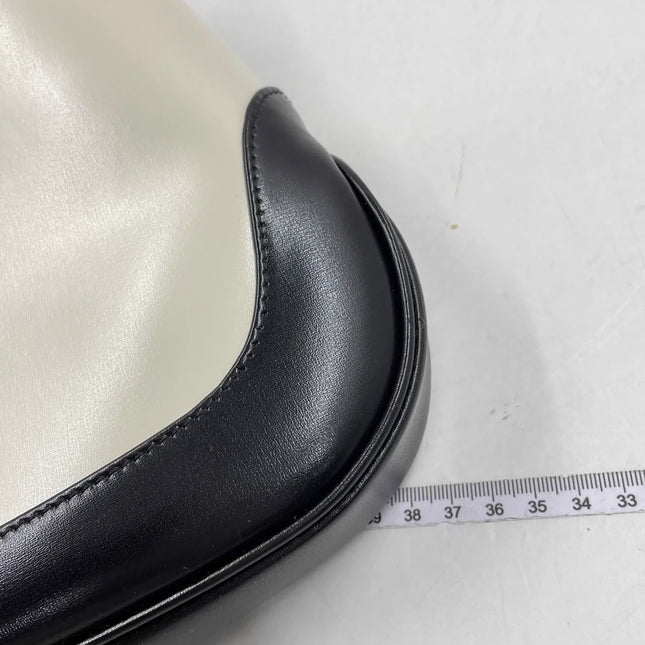 Sold Gucci Jackie 1961 White & White Leather Bag with Adjustable Strap Size Small