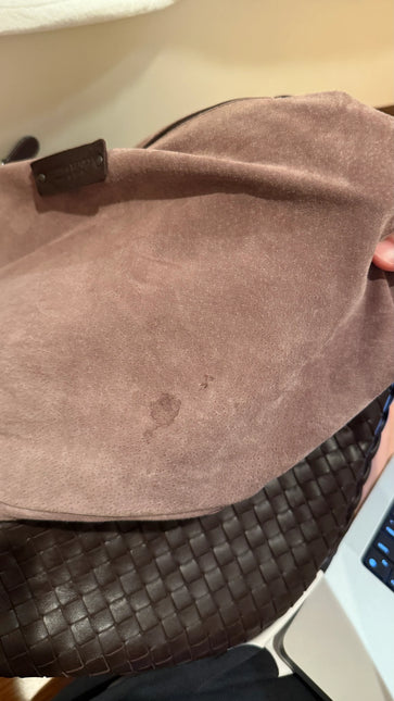 Bottega Veneta Veneta Hobo Dark Chocolate Brown Intrecciato Leather Bag 48cm