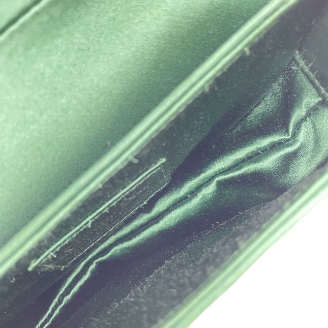 Sold Dior Saddle Mini Silk Emerald Green with crystals