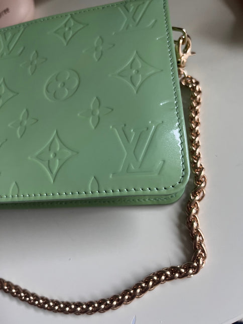 Sold Louis Vuitton Lexington Clutch Patent Leather Mint Green Medium