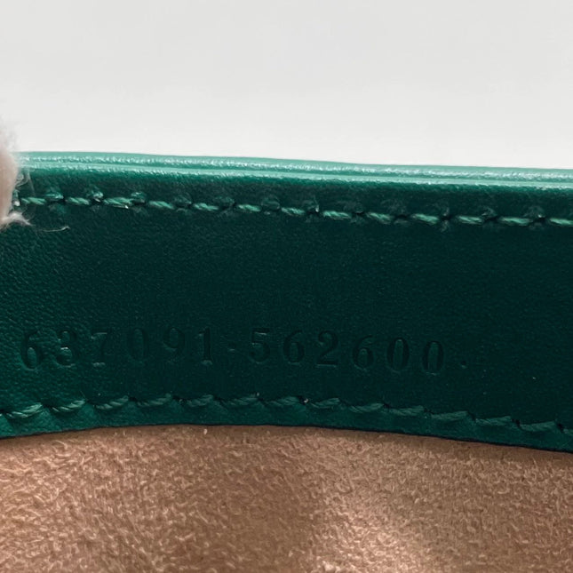 Sold Gucci Jackie 1961 Mini Handbag in Green Leather with Adjustable Strap Giftable Condition