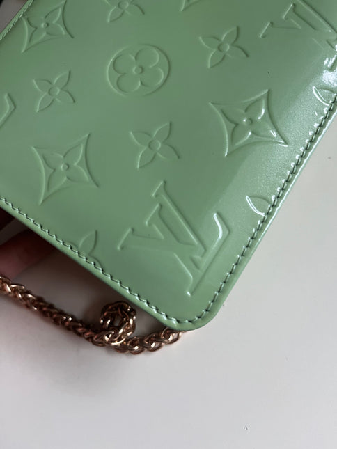 Sold Louis Vuitton Lexington Clutch Patent Leather Mint Green Medium
