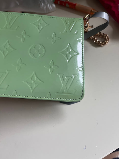Sold Louis Vuitton Lexington Clutch Patent Leather Mint Green Medium