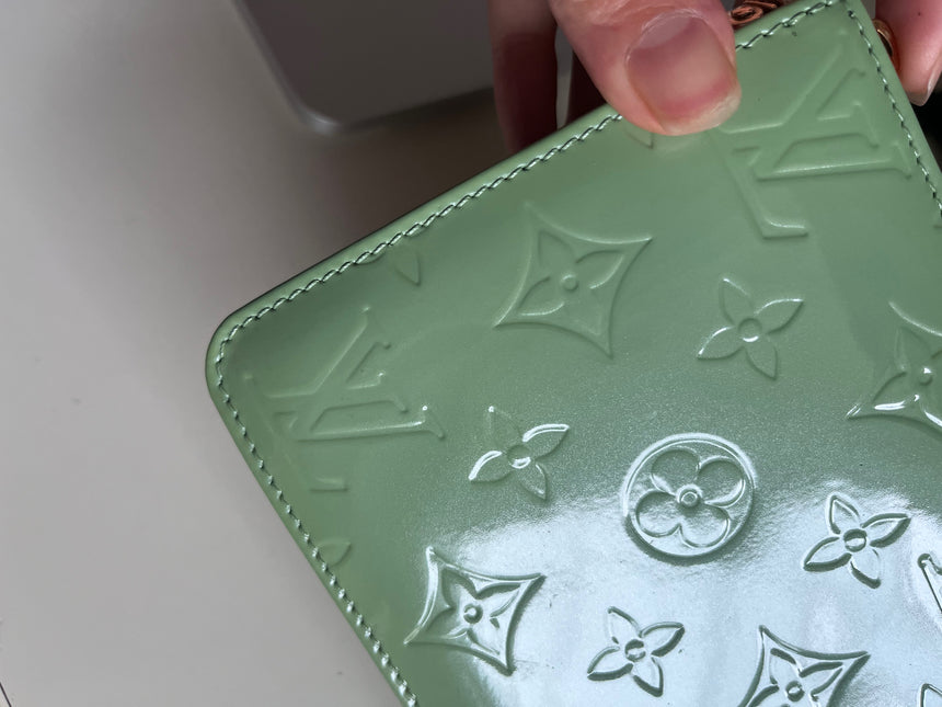 Sold Louis Vuitton Lexington Clutch Patent Leather Mint Green Medium