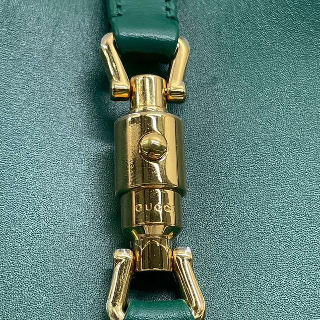 Sold Gucci Jackie 1961 Mini Handbag in Green Leather with Adjustable Strap Giftable Condition