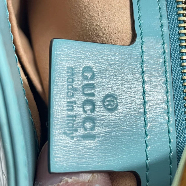 Sold Gucci Jackie 1961 Blue Small Shoulder Bag with Adjustable Strap