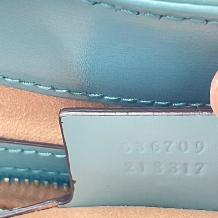 Sold Gucci Jackie 1961 Blue Small Shoulder Bag with Adjustable Strap